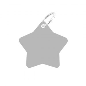 Medalha em Alumínio em Forma de Estrela para Animais – 27mm por 27mm